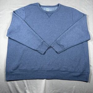 JMS Just My Size Womens 4X Blue Soft Sweats EcoSmart Crewneck Sweatshirt Casual